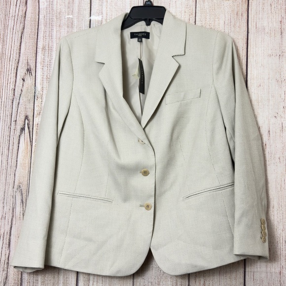 Talbots Jackets & Blazers - Talbots Size 14 Womens Tan Beige Collared Career Blazer size 16W